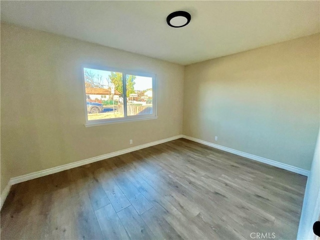 empty room featuring light wood-type flooring