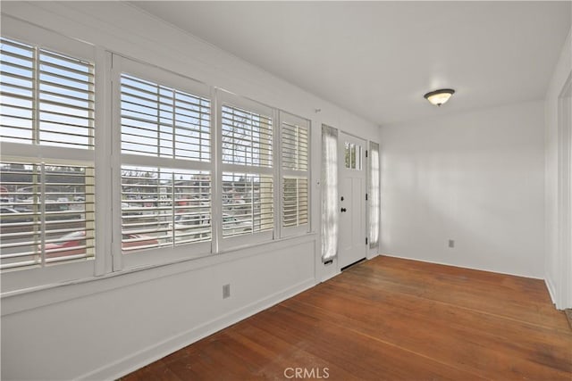 interior space with wood finished floors