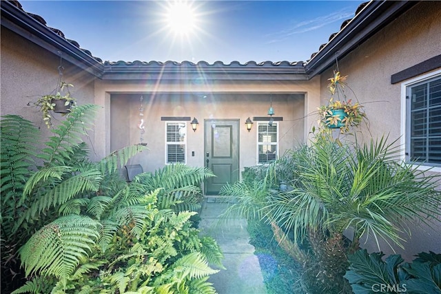 view of doorway to property