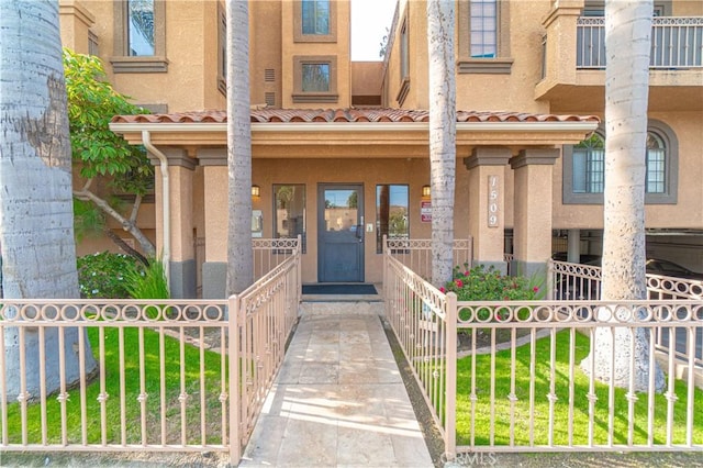 view of doorway to property