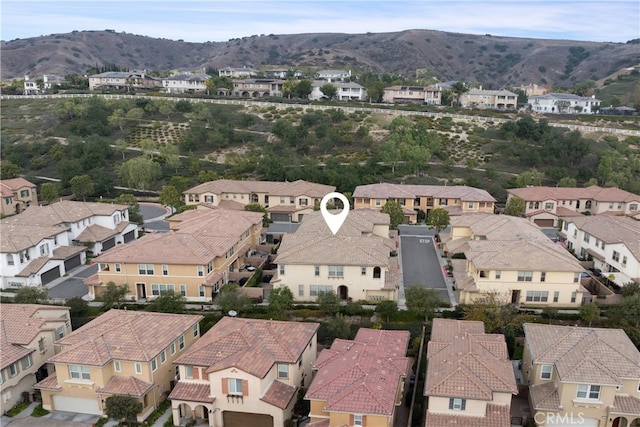 aerial view featuring a mountain view