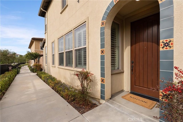 view of doorway to property