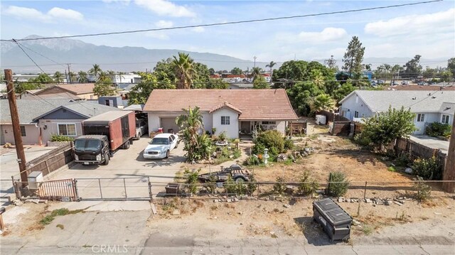 bungalow-style home featuring a mountain view