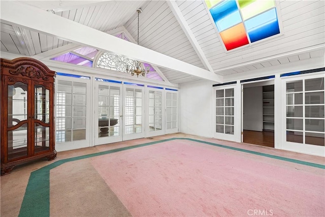 17113 Lisette St, Granada Hills, CA 91344 - unfurnished sunroom with french doors