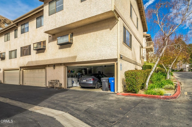 view of property featuring a garage