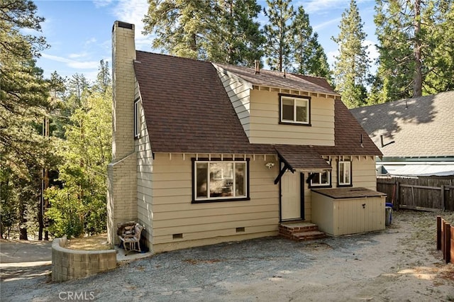 view of rear view of property