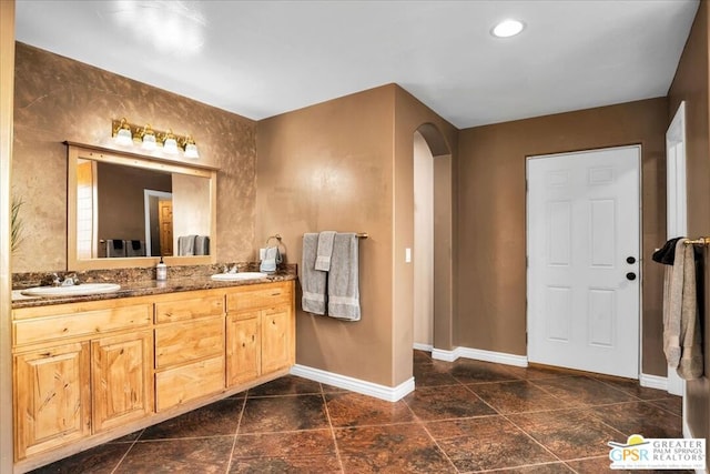 bathroom featuring vanity