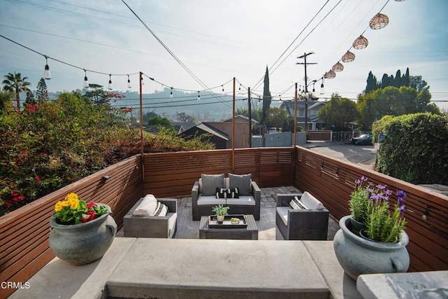 balcony with outdoor lounge area