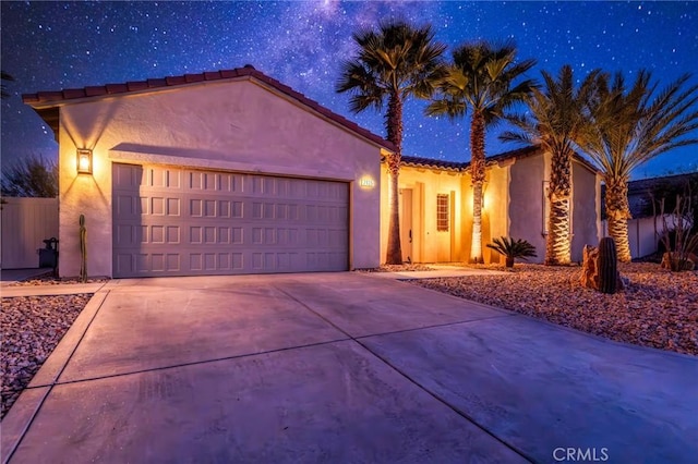 view of front of house featuring a garage