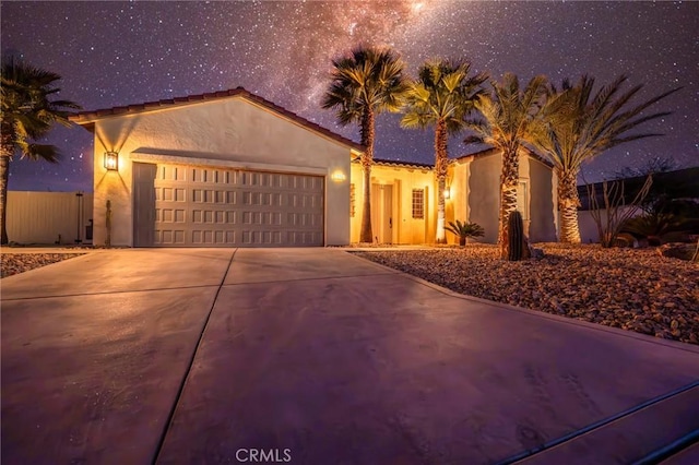 view of front of house featuring a garage