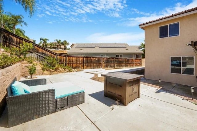 view of patio with an outdoor hangout area