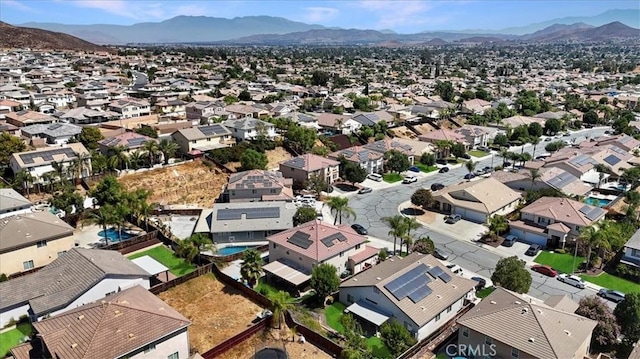 bird's eye view featuring a mountain view