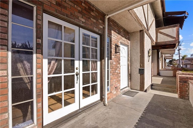 exterior space with french doors