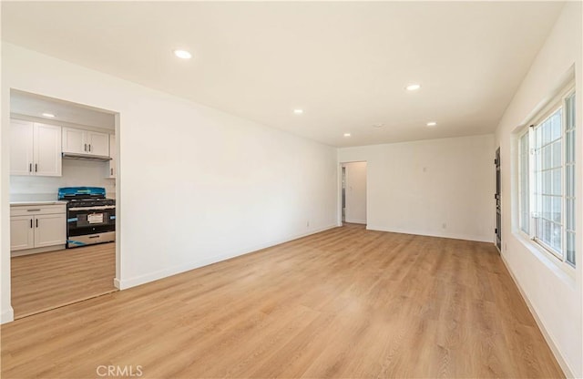 empty room with light wood-type flooring