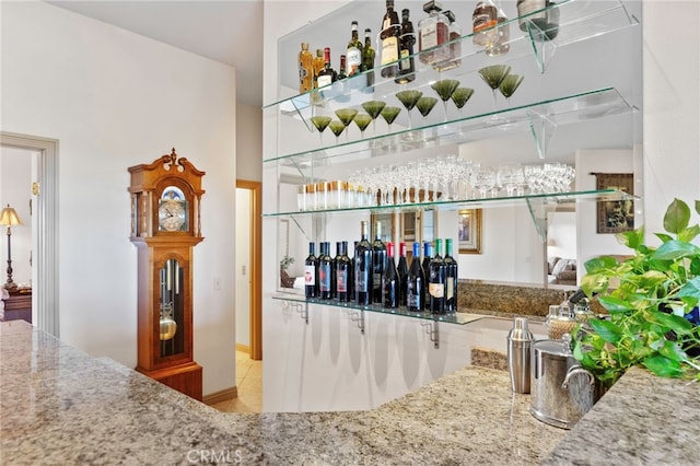 bar with stone counters