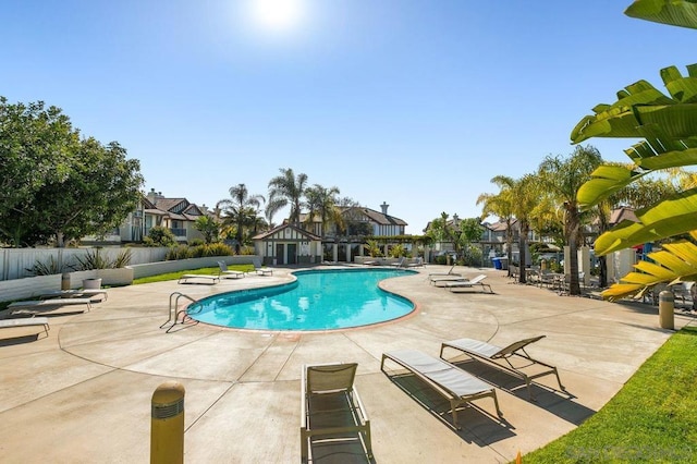 view of pool with a patio