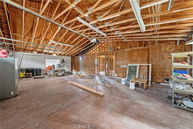 miscellaneous room with concrete floors