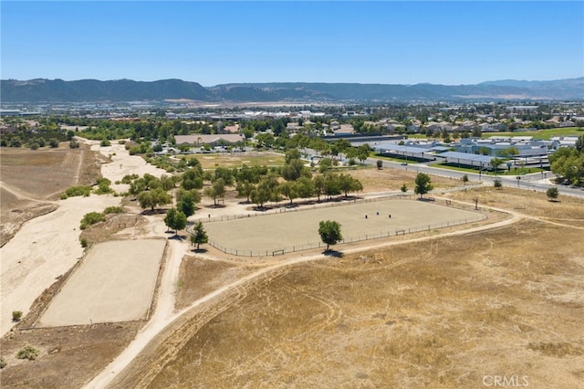 aerial view featuring a mountain view