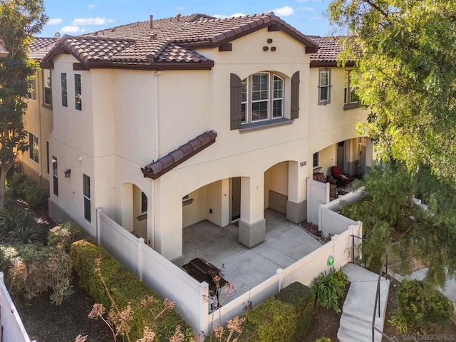 rear view of house with a patio area