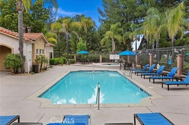 view of pool with a patio