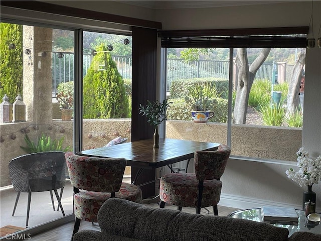 sunroom featuring a wealth of natural light