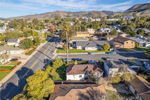 bird's eye view featuring a mountain view