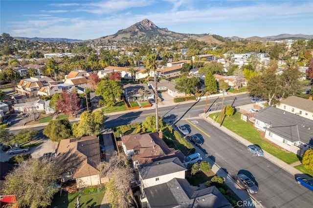 drone / aerial view with a mountain view