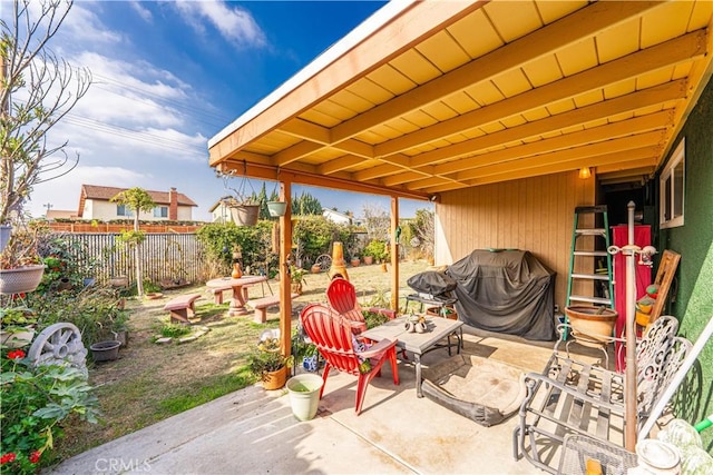 view of patio / terrace featuring area for grilling