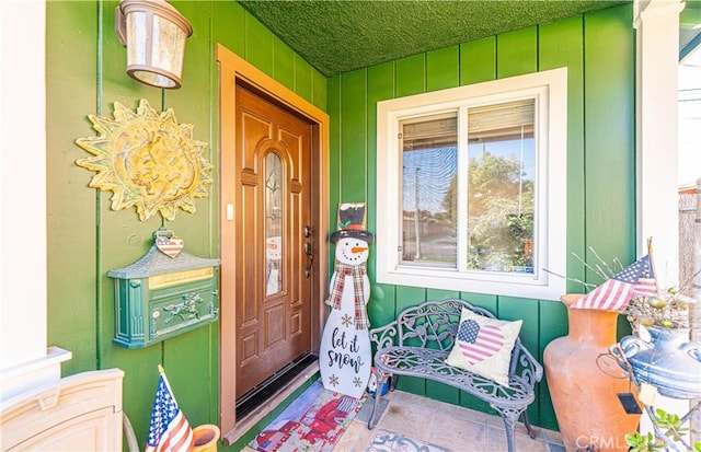 entrance to property with a porch