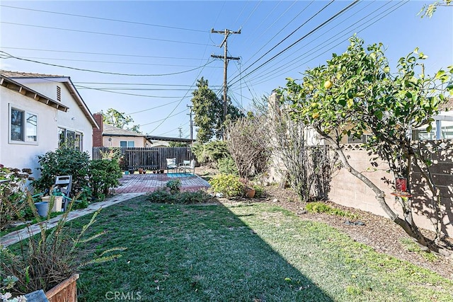 view of yard with a patio