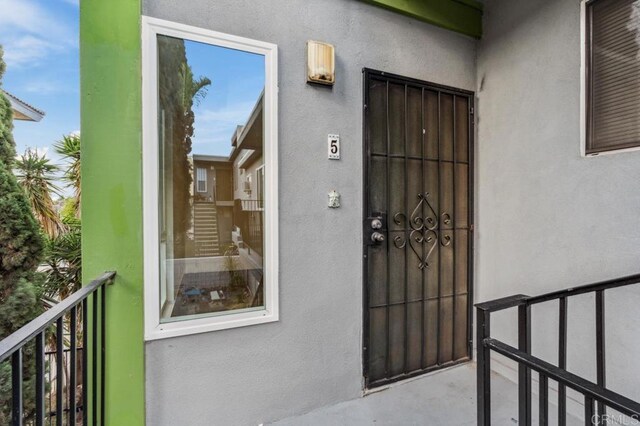 view of doorway to property