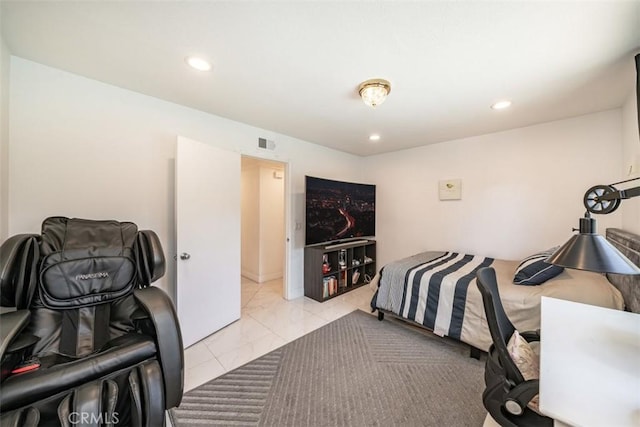 view of tiled bedroom