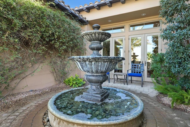 exterior space with french doors