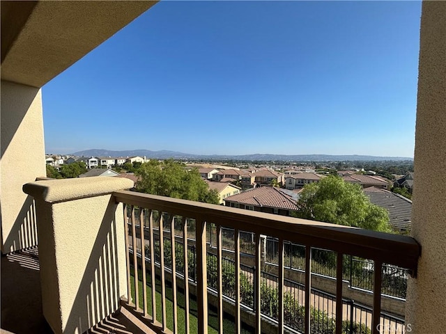 balcony with a mountain view