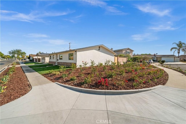 view of property exterior with a garage