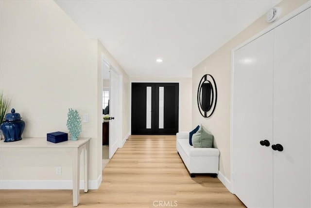 entrance foyer featuring light hardwood / wood-style flooring