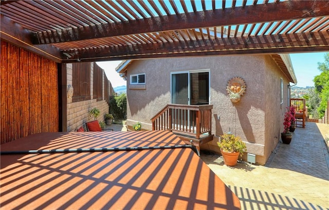 view of patio with a pergola