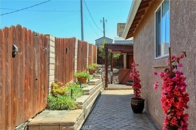 view of patio / terrace with a pergola