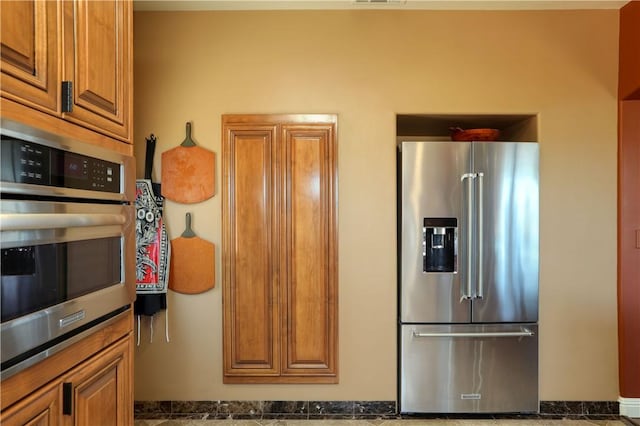 kitchen with appliances with stainless steel finishes