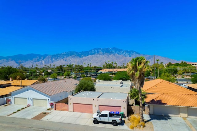 aerial view featuring a mountain view