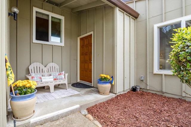 view of doorway to property