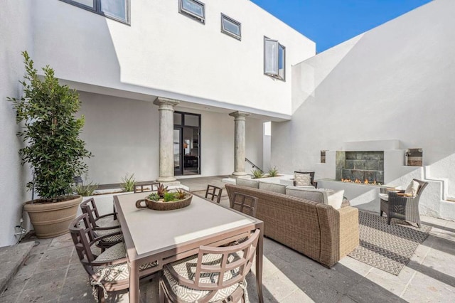 view of patio / terrace with an outdoor living space