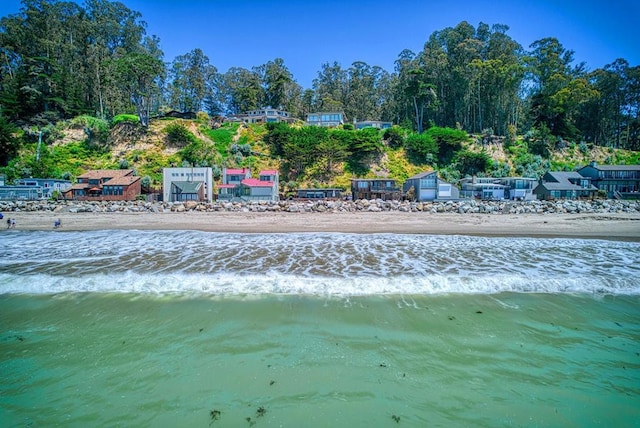 water view with a view of the beach