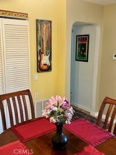 dining room featuring hardwood / wood-style floors