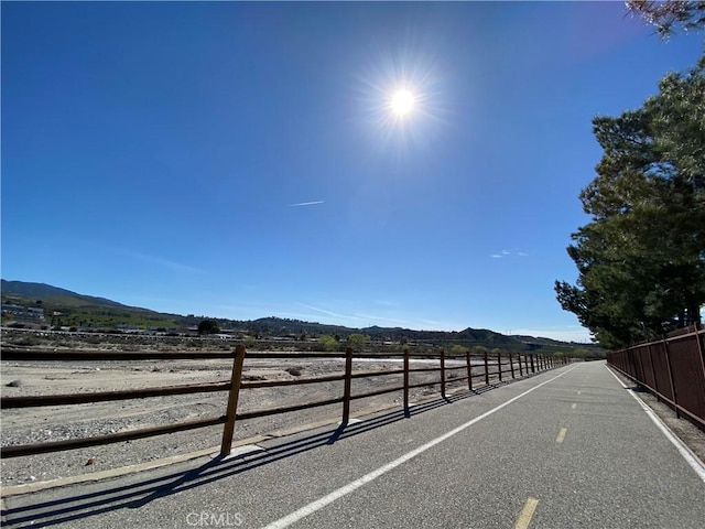 view of road featuring a mountain view