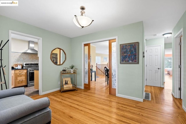 interior space featuring light hardwood / wood-style floors