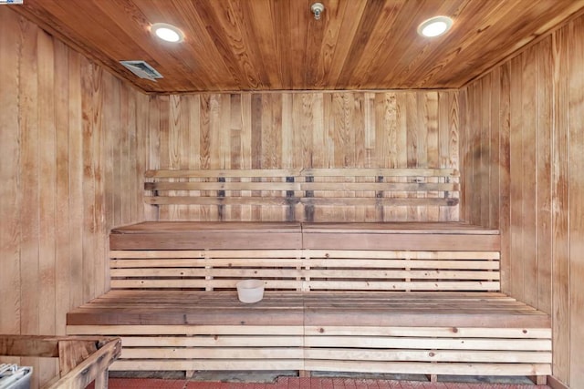 view of sauna