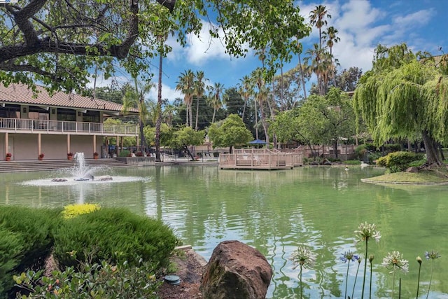 view of water feature