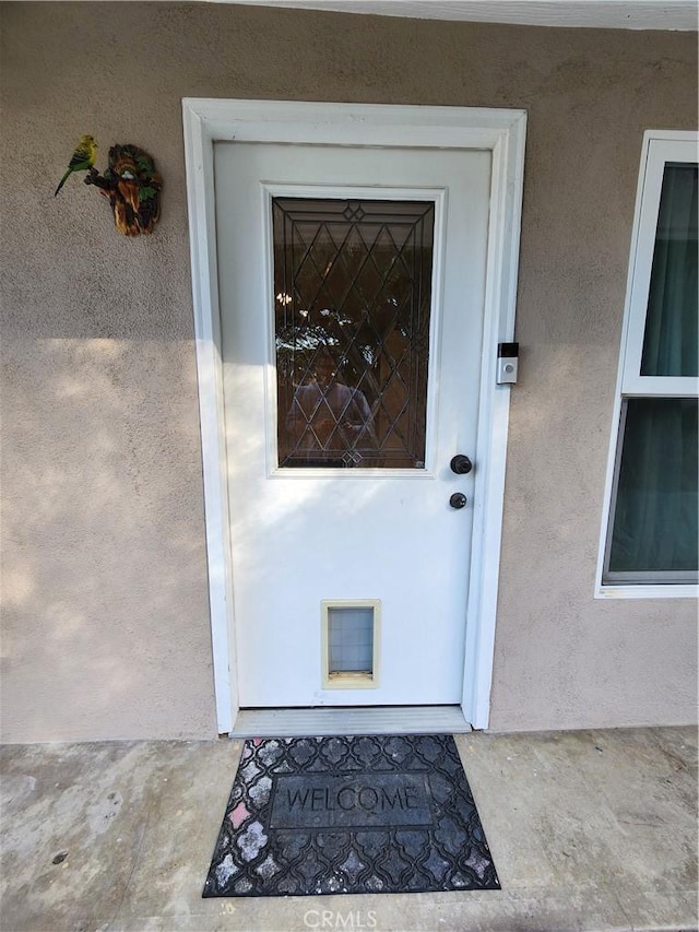 view of doorway to property