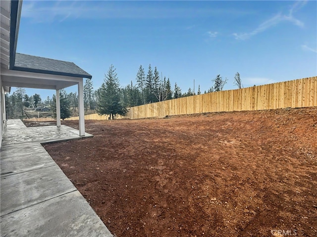 view of yard featuring a patio area